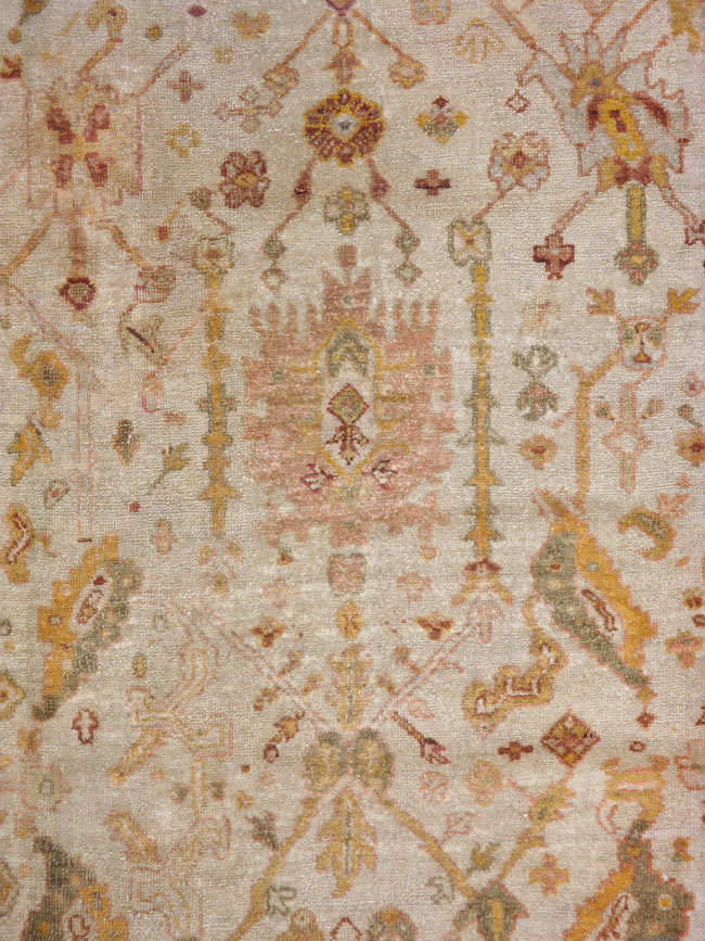 Antique Turkish Oushak Carpet, No.19942 - Galerie Shabab