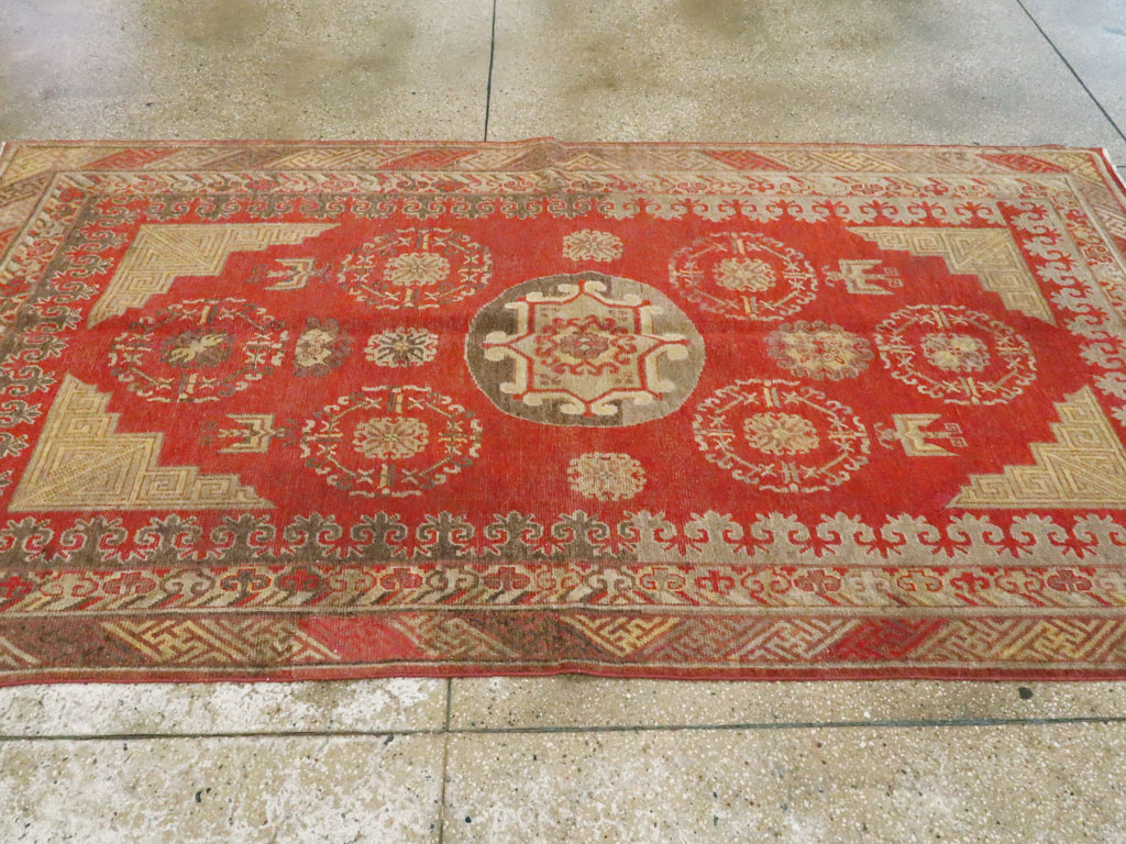 Vintage East Turkestan Khotan Carpet, No.19985 - Galerie Shabab