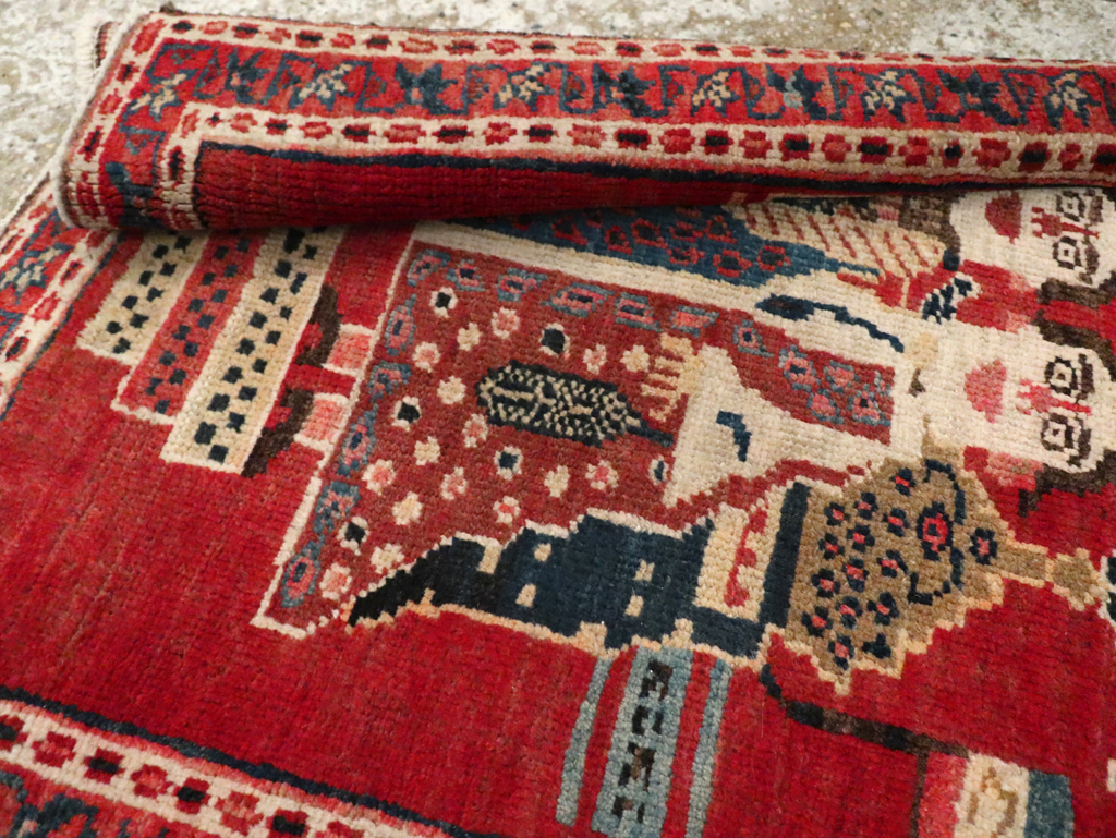 Antique Persian Heriz Pictorial Rug (Pair: 2 of 2), No.20092 - Galerie Shabab