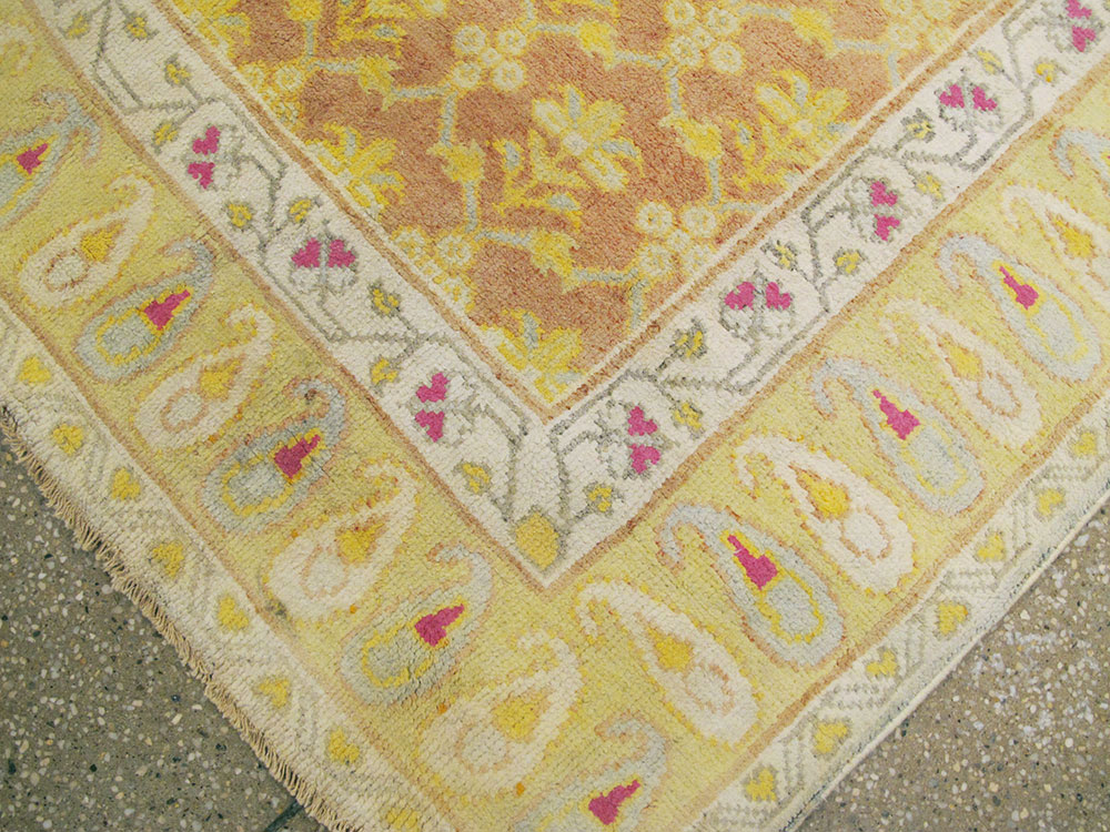 Vintage Indian Cotton Agra Rug, No.20114 - Galerie Shabab