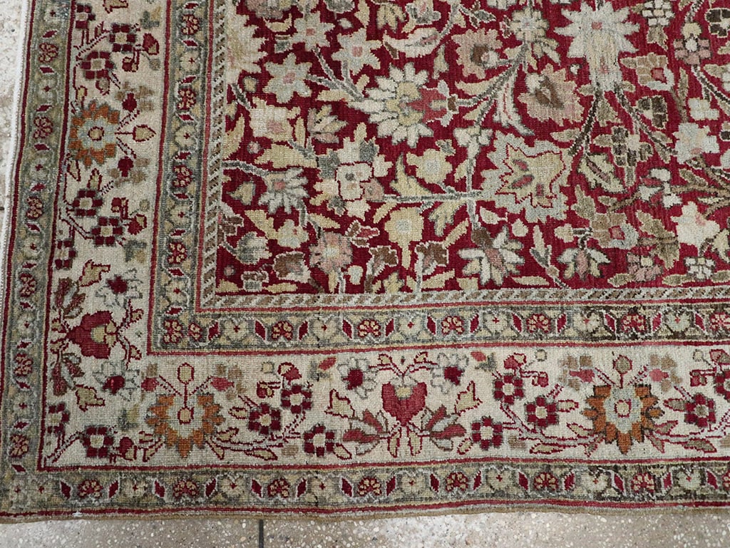 Vintage Persian Mashad Square Carpet, No.20328 - Galerie Shabab