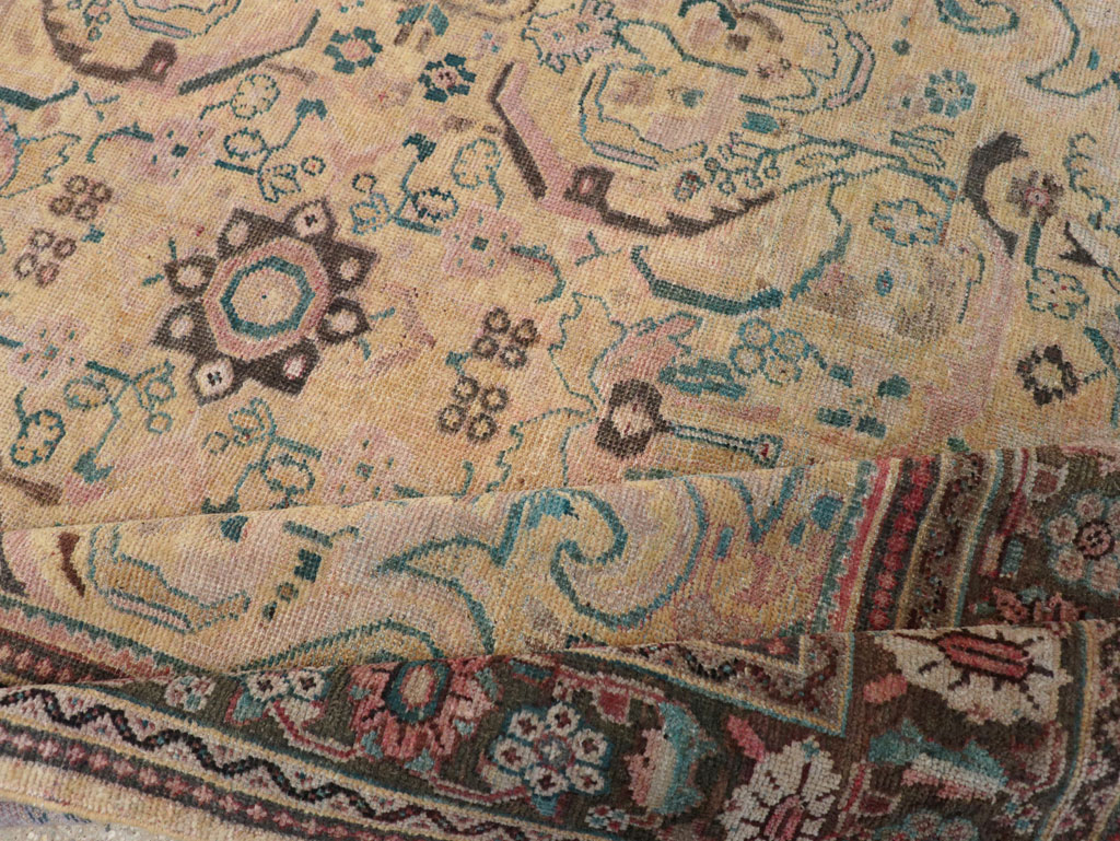 Antique Persian Mahal Small Room Size Carpet, No.20461 - Galerie Shabab