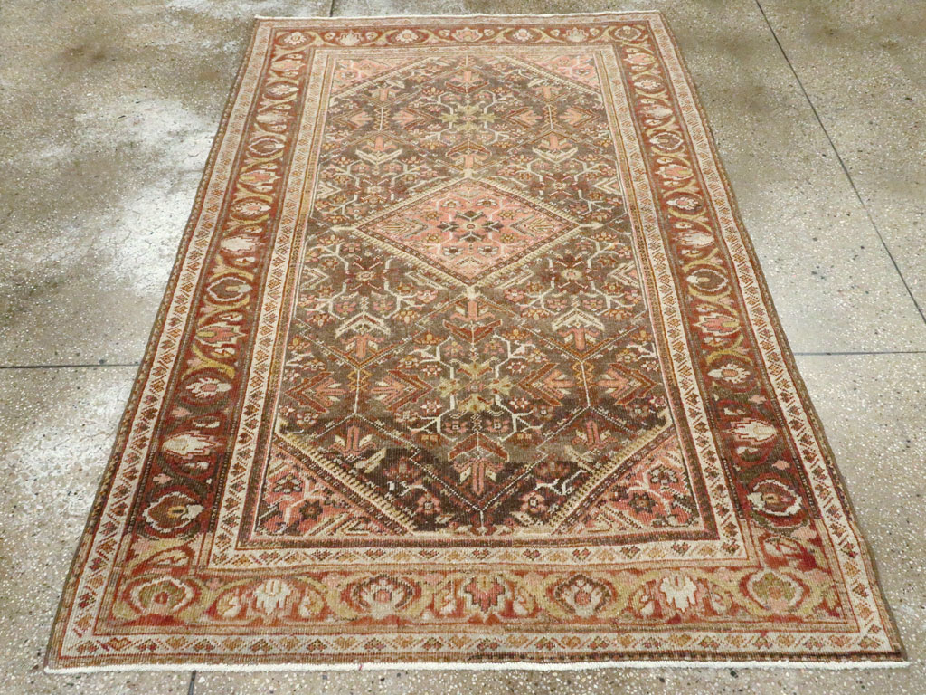 Vintage Persian Malayer Accent Rug, No.20703 - Galerie Shabab