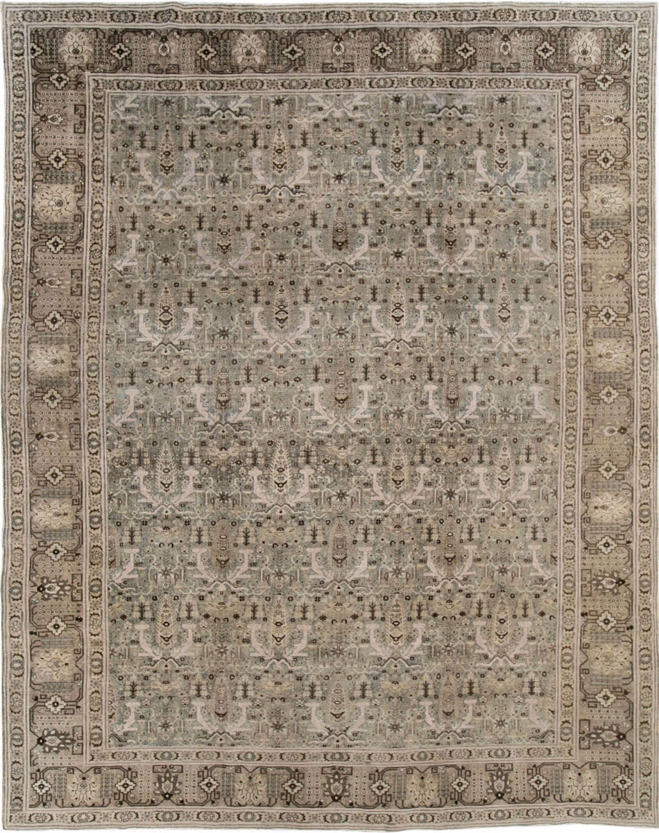 Antique Persian Tabriz Large Room Size Carpet, No.20921 - Galerie Shabab