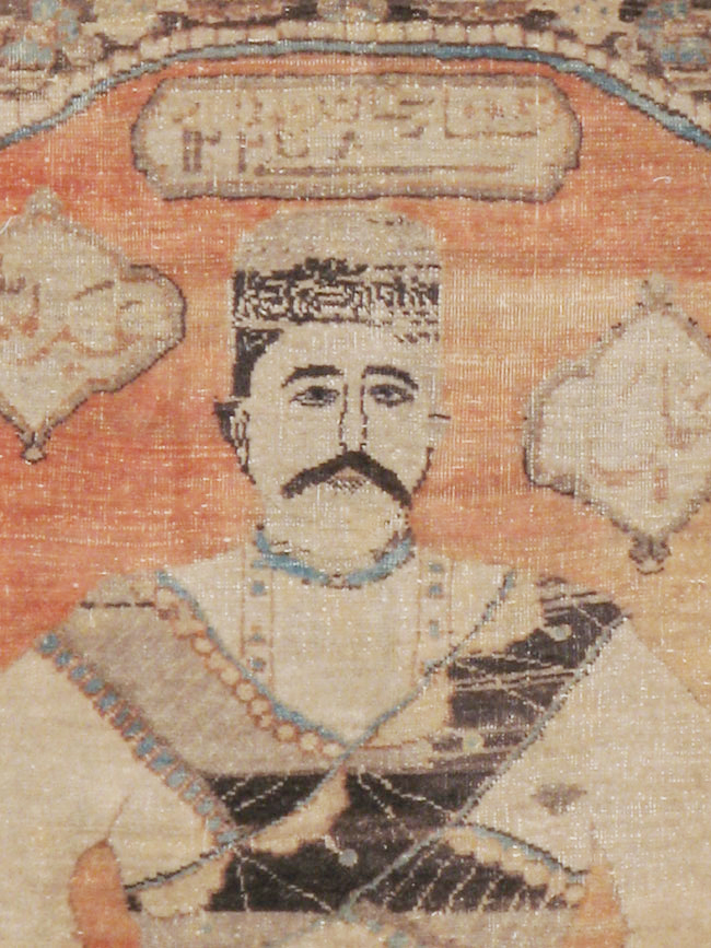 Antique Persian Tabriz Pictoral Rug, No.21040 - Galerie Shabab