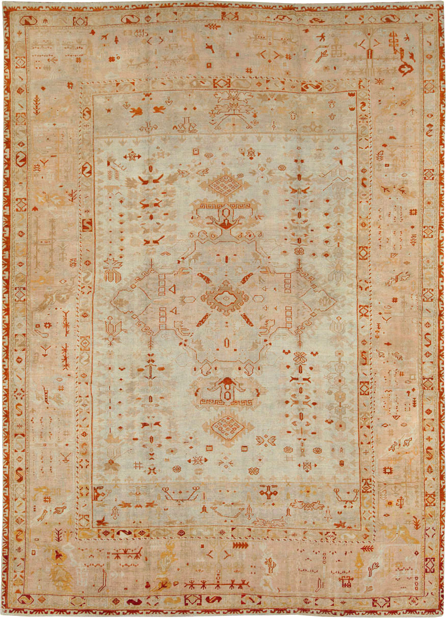 Antique Turkish Oushak Carpet, No.21173 - Galerie Shabab