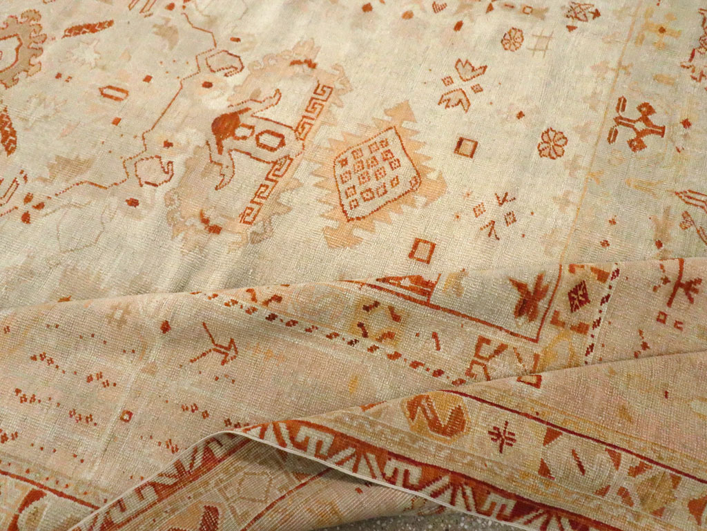 Antique Turkish Oushak Carpet, No.21173 - Galerie Shabab