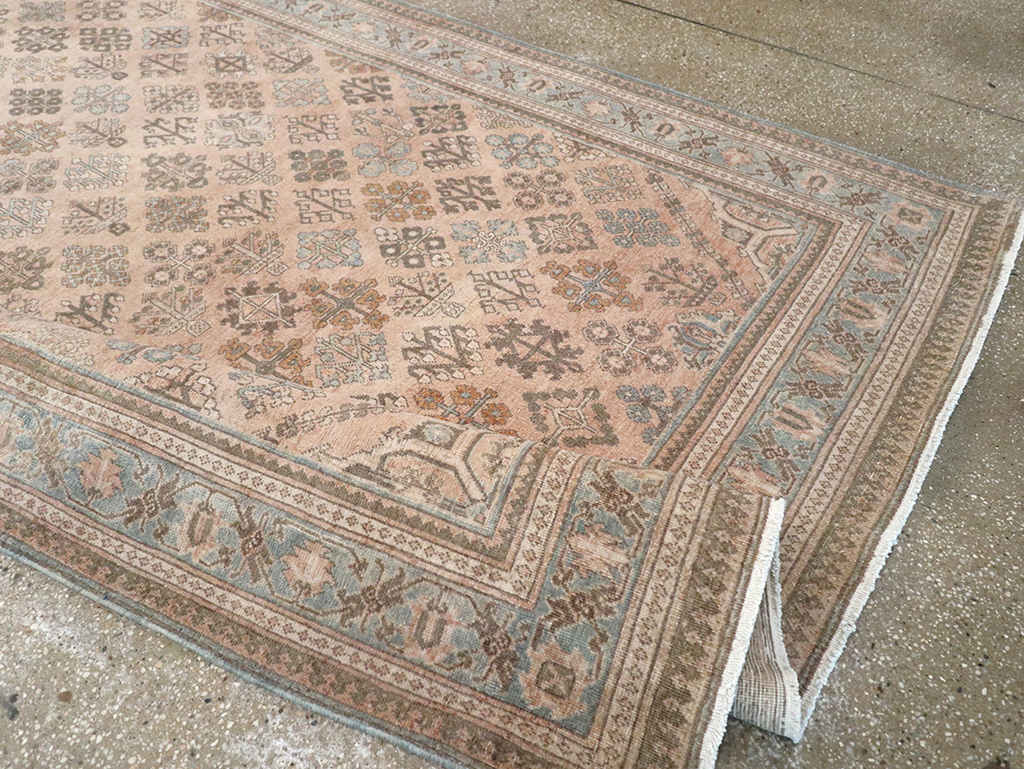Antique Persian Joshegan Wide Gallery Runner, No.21214 - Galerie Shabab