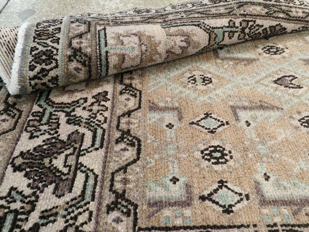 Vintage Persian Malayer Wide Gallery Runner, No.21349 - Galerie Shabab