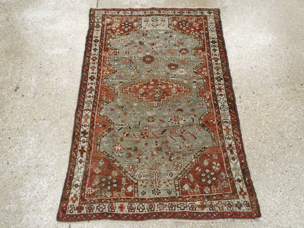 Antique Persian Khamseh Rug, No.21530 - Galerie Shabab