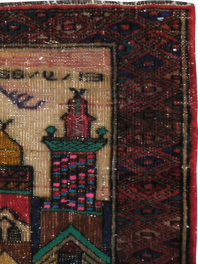 Vintage Persian Malayer Pictorial Rug, No.21669 - Galerie Shabab