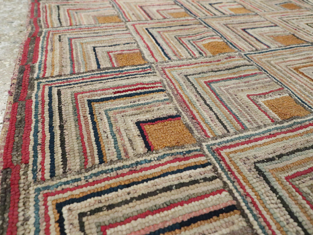 Antique American Hook Rug, No.21700 - Galerie Shabab