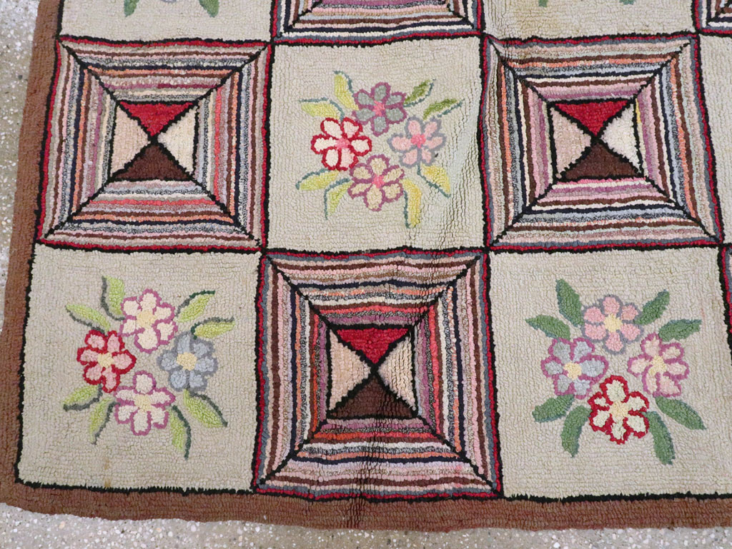 Vintage American Hook Rug, No.21718 - Galerie Shabab