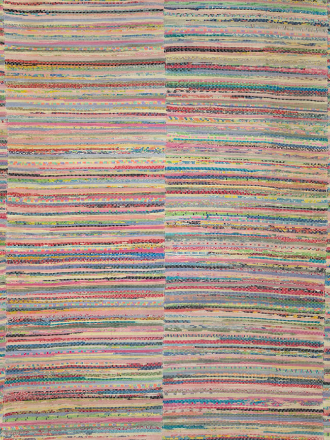Vintage American Rag Rug, No.21743 - Galerie Shabab