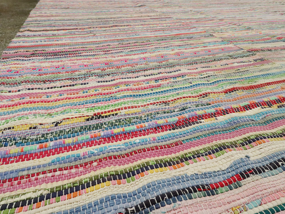 Vintage American Rag Rug, No.21743 - Galerie Shabab