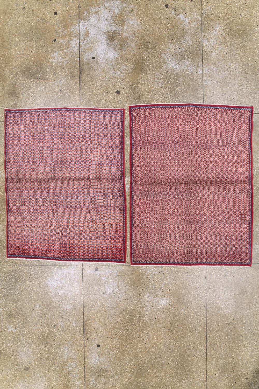 Vintage Persian Kashan Modernist Rug (Pair: 1 of 2), No.22048 - Galerie Shabab