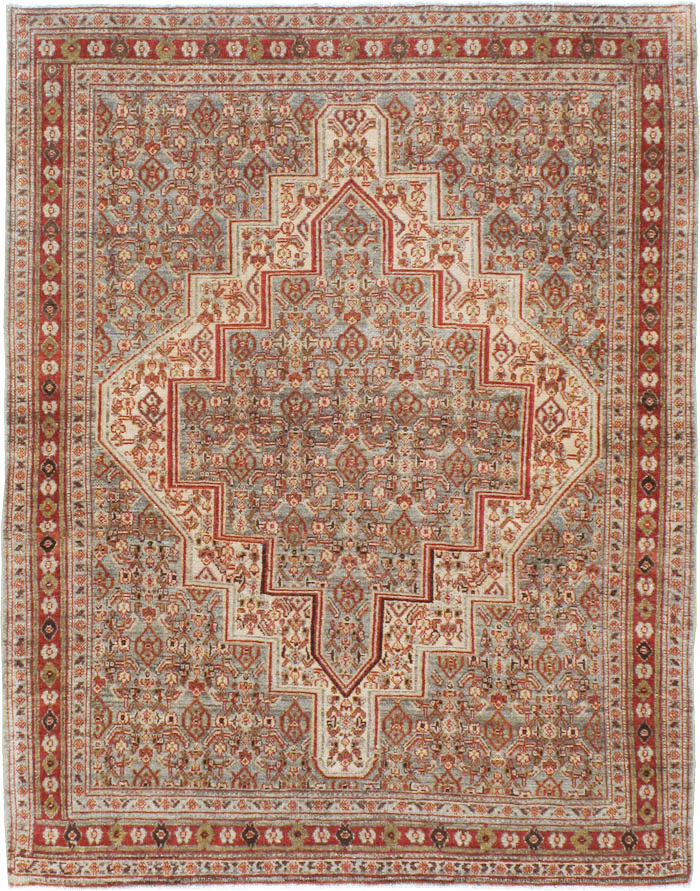 Antique Persian Senneh Rug, No.22301 - Galerie Shabab