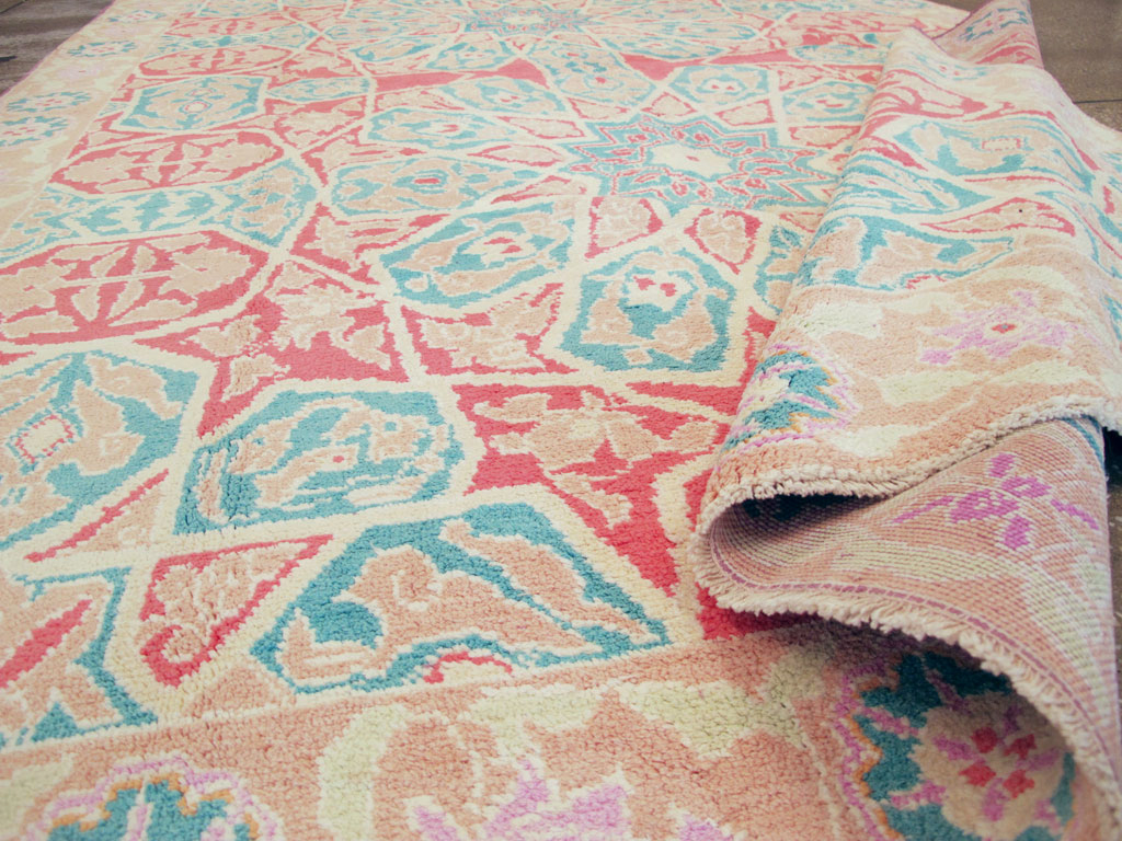 Vintage Indian Cotton Agra Rug, No.22333 - Galerie Shabab