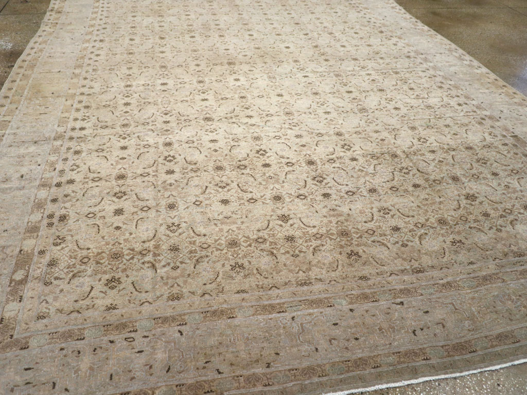 Antique Persian Senneh Tabriz Room Size Carpet, No.22533 - Galerie Shabab