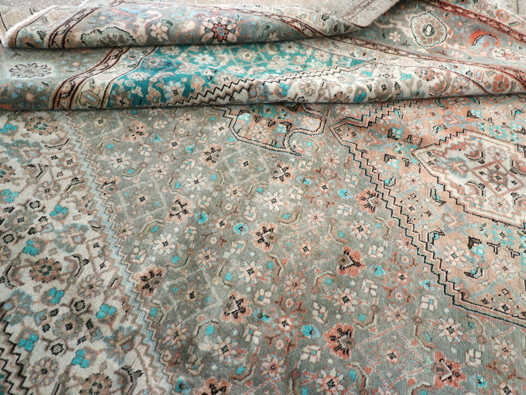 Vintage Persian Tabriz Room Size Carpet, No.22542 - Galerie Shabab