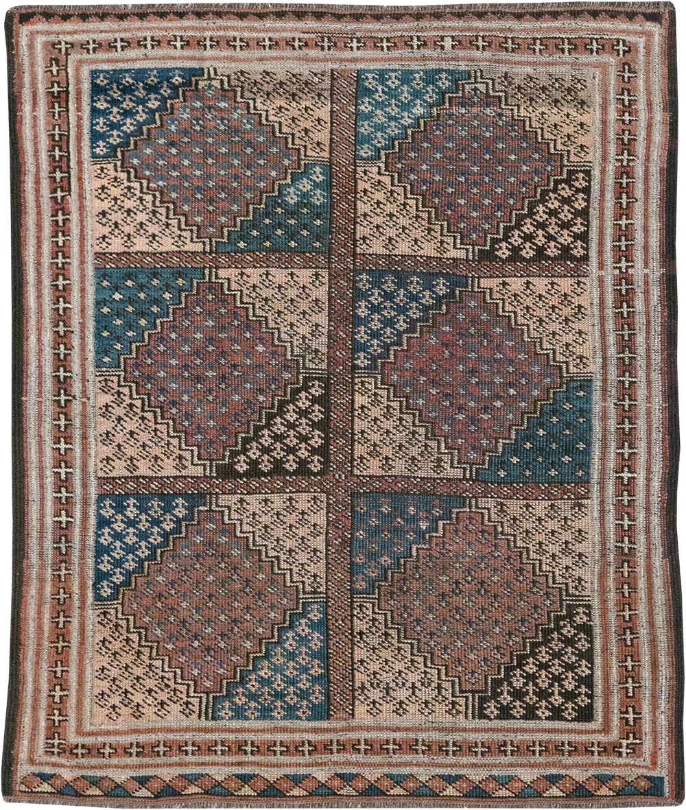 Antique Central Asia Turkoman Throw Rug, No.22598 - Galerie Shabab