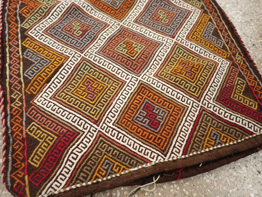 Antique Turkish Flatweave Kilim Pillowcase (Pair: 2 of 2), No.22664 - Galerie Shabab