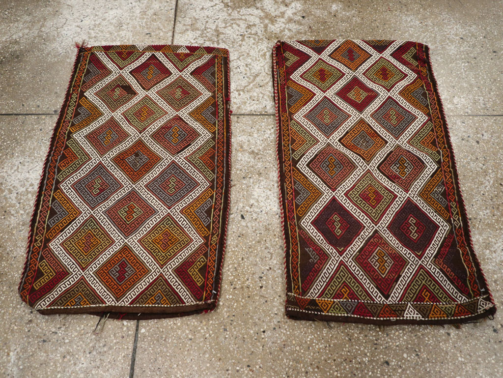 Antique Turkish Flatweave Kilim Pillowcase (Pair: 2 of 2), No.22664 - Galerie Shabab