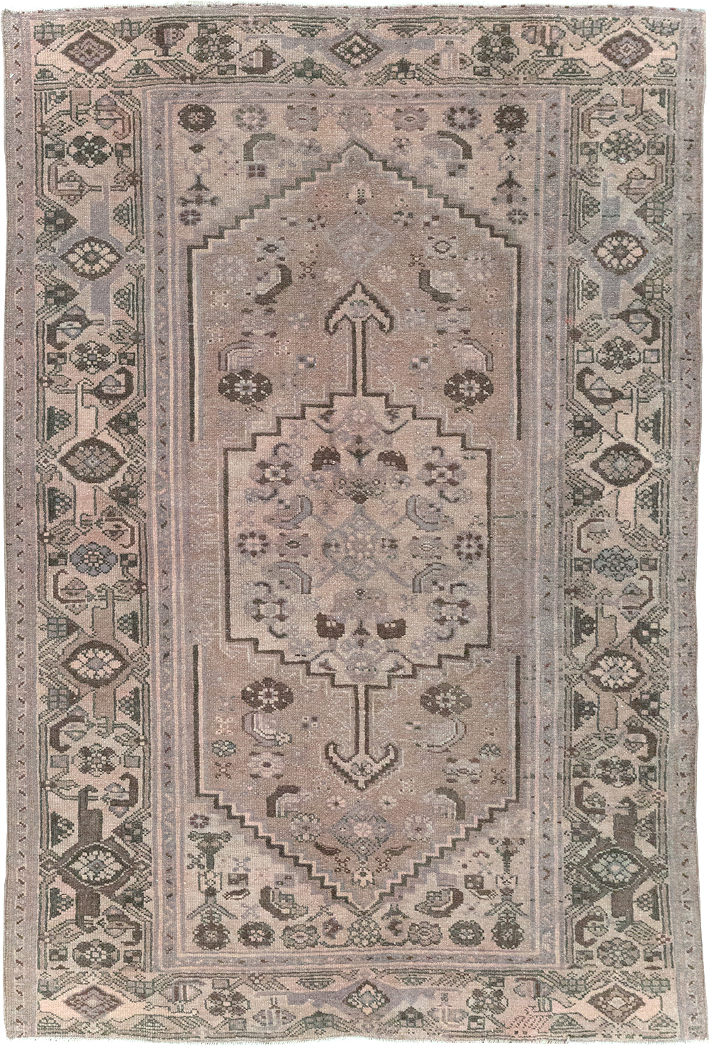 Vintage Persian Malayer Accent Rug, No.22749 - Galerie Shabab