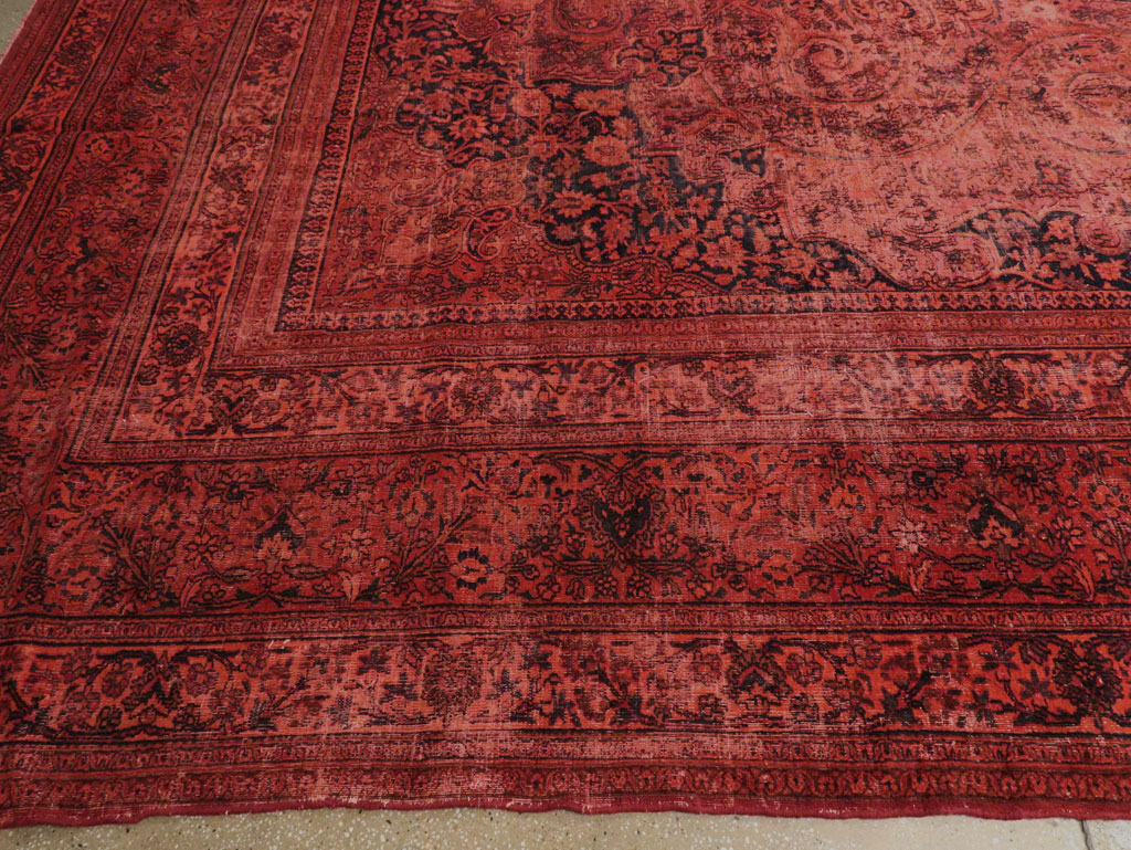 Antique Persian Mashad Over-Dye Carpet, No.22802 - Galerie Shabab