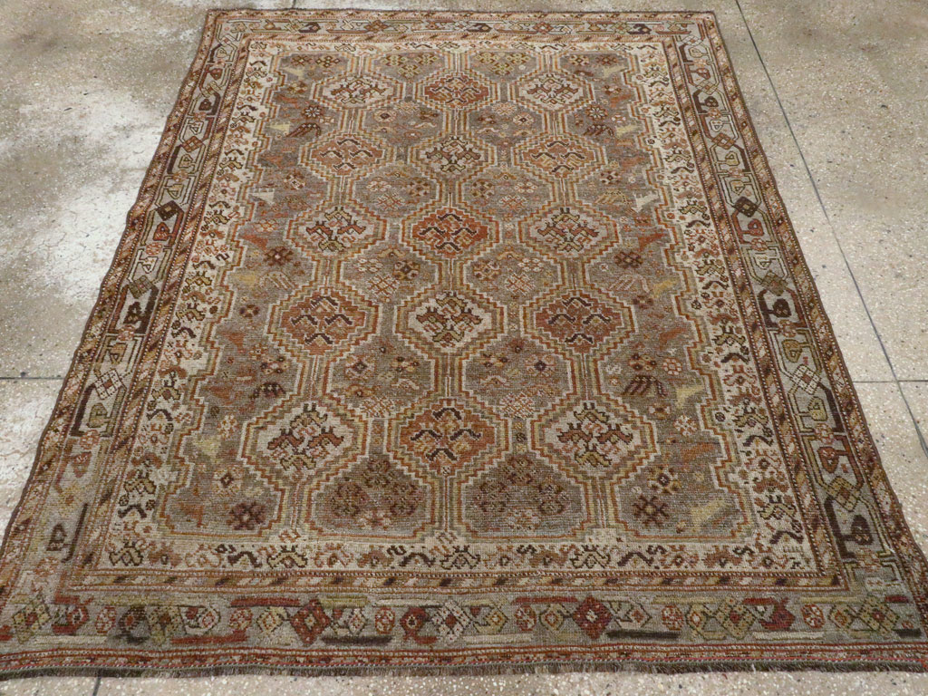 Antique Persian Shiraz Square Rug, No.22898 - Galerie Shabab