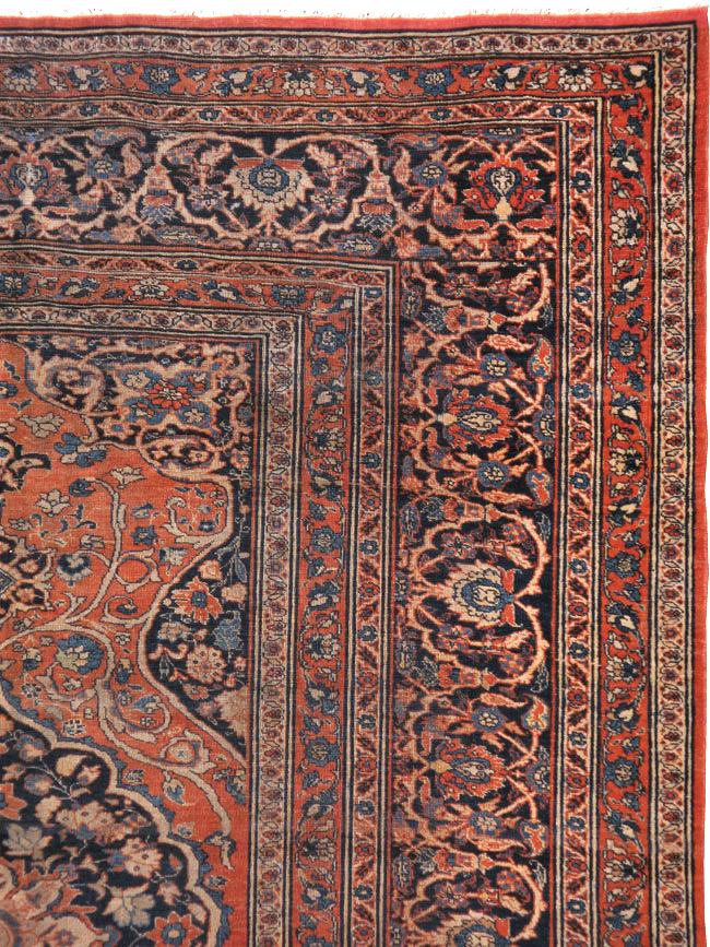 Antique Persian Tabriz Accent Rug, No.23163 - Galerie Shabab