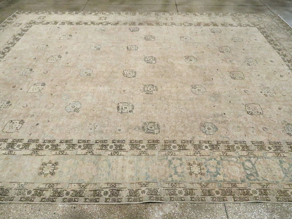 Antique Persian Tabriz Large Room Size Carpet, No.23283 - Galerie Shabab
