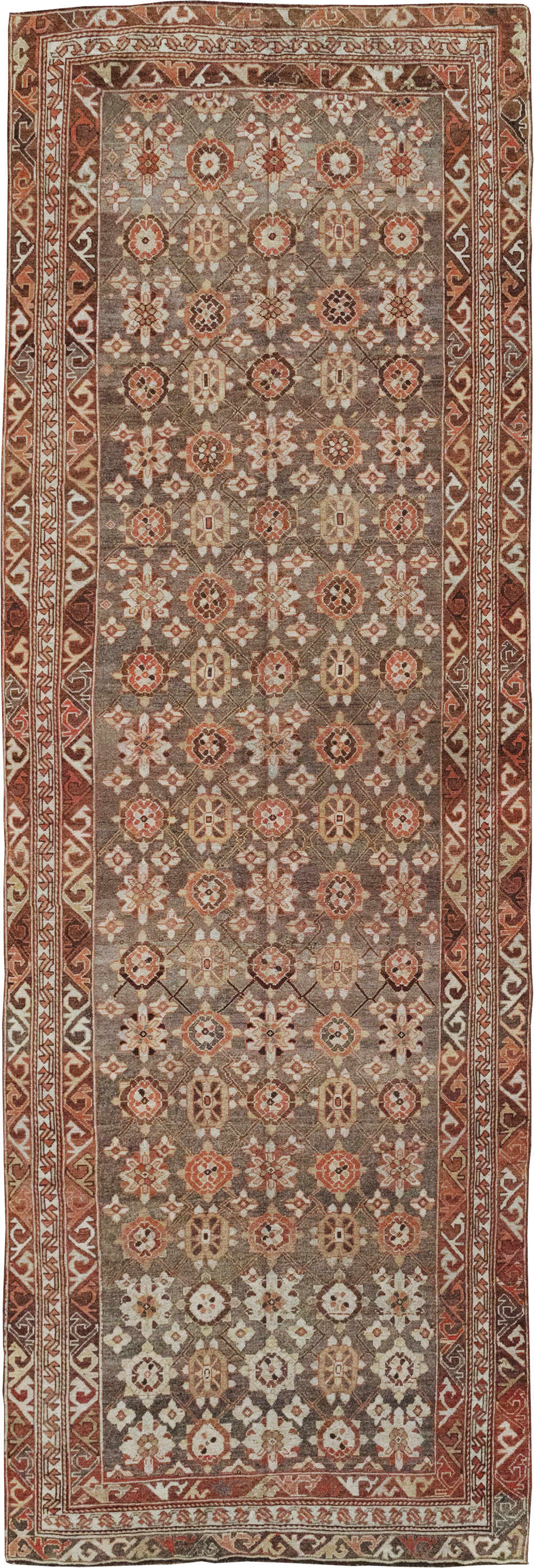 Antique Persian Kurdish Wide Gallery Runner, No.23318 - Galerie Shabab