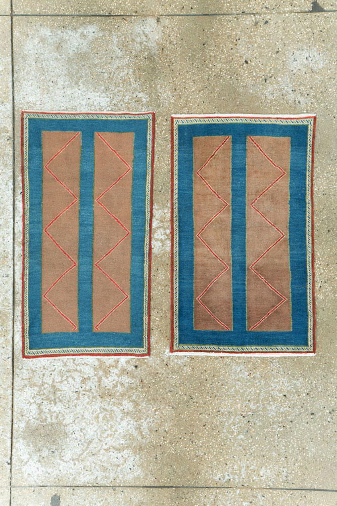 Vintage Persian Hamadan Art Deco Rug, No.23398 - Galerie Shabab