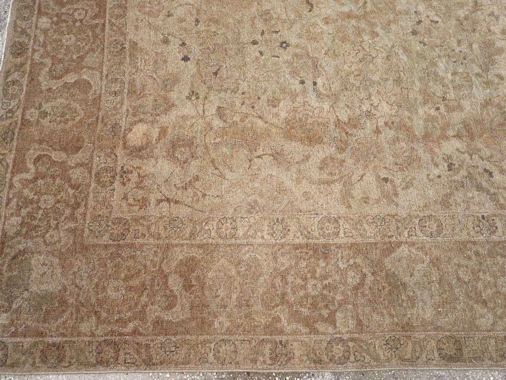 Antique Persian Tabriz Small Room Size Carpet, No.23458 - Galerie Shabab