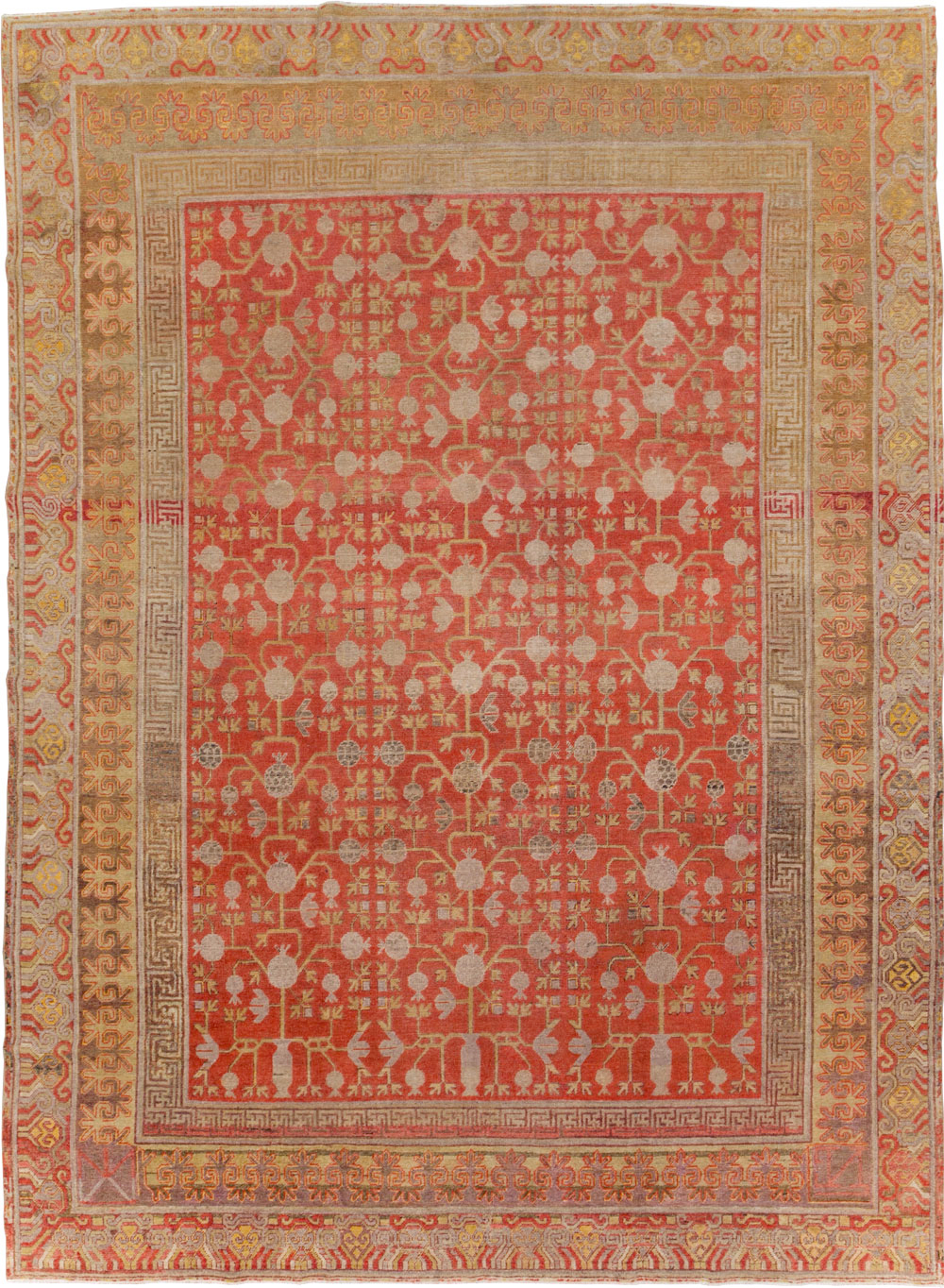 Vintage East Turkestan Khotan Carpet, No.23506 - Galerie Shabab