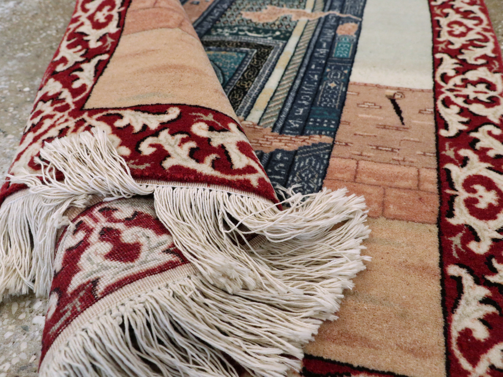 Vintage Persian Tabriz  Pictorial Rug, No.23586 - Galerie Shabab