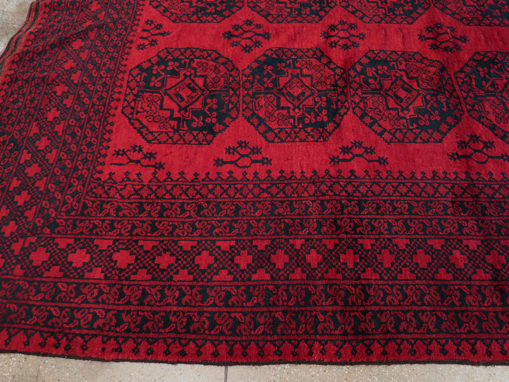 Vintage Central Asian Bokhara Room Size Carpet, No.23750 - Galerie Shabab