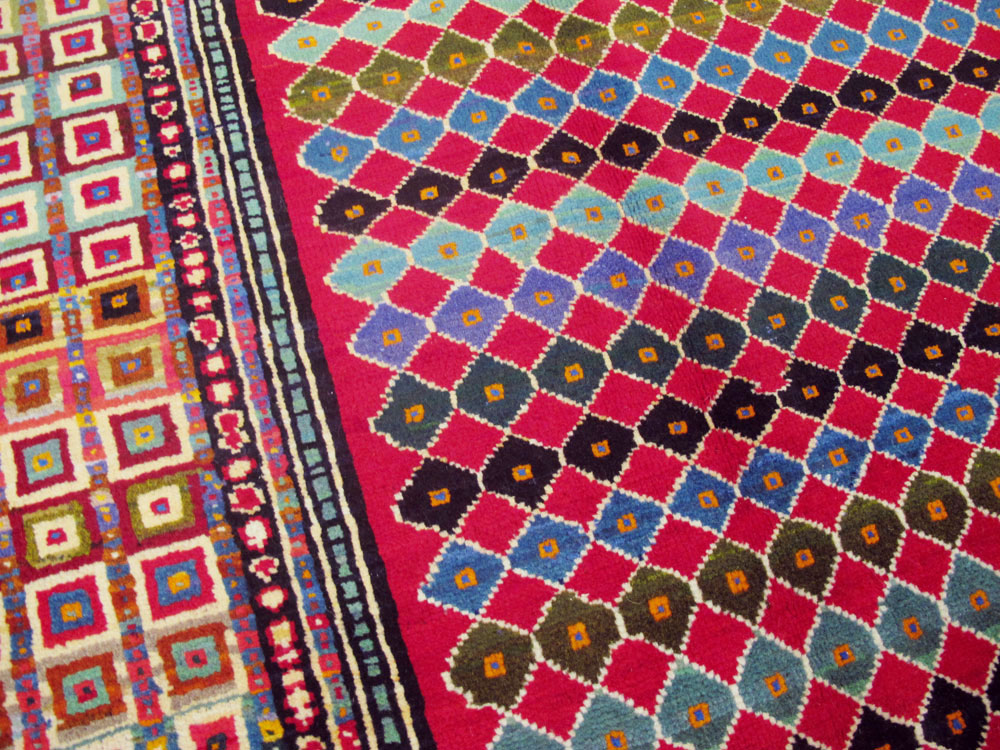 Vintage Persian Mashad Modernist Carpet, No.23914 - Galerie Shabab