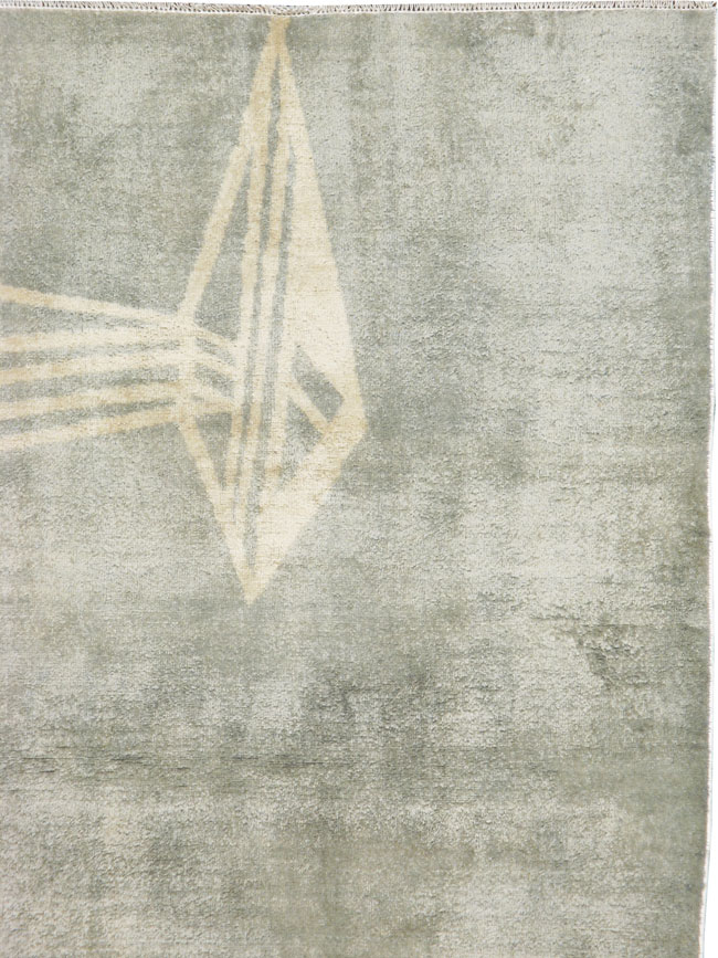 Vintage Persian Mashad Modernist Rug, No.23966 - Galerie Shabab