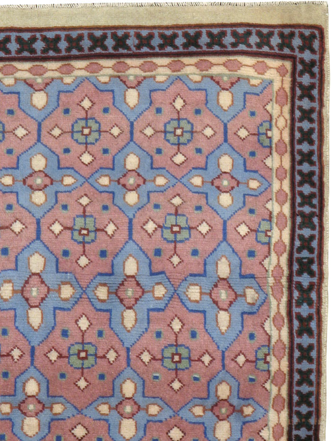 Vintage Persian Kashan Modernist Rug, No.23972 - Galerie Shabab