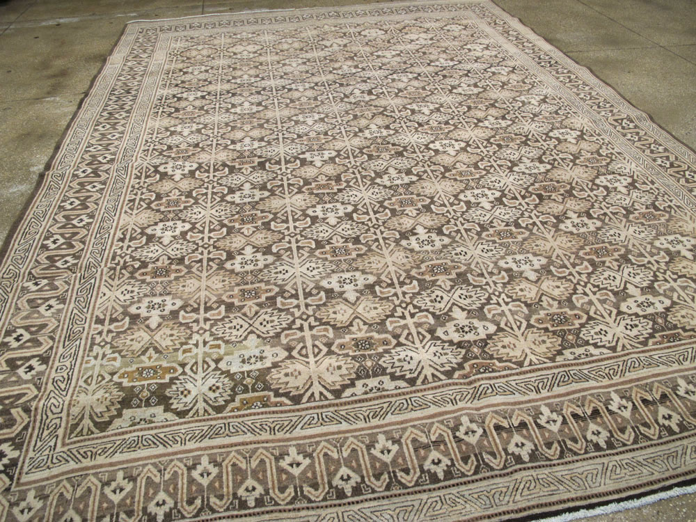 Vintage Persian Mashad Carpet, No.24004 - Galerie Shabab