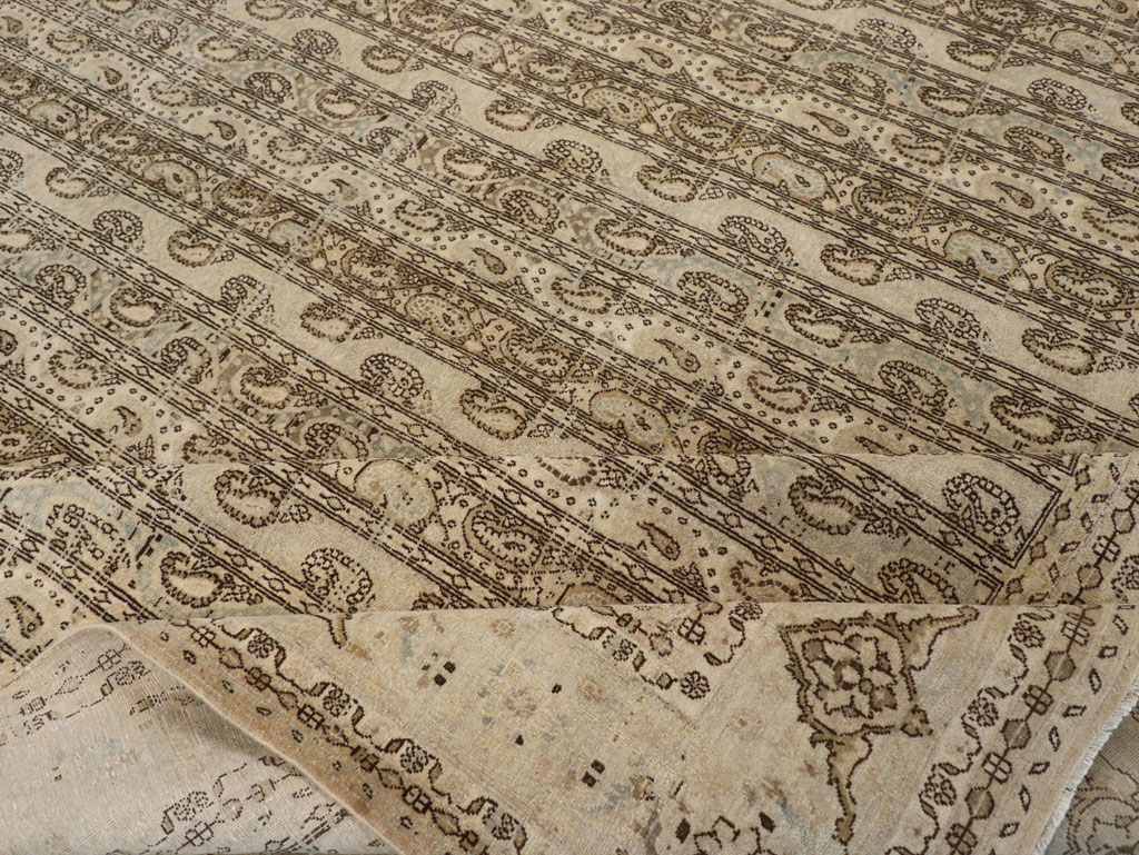 Vintage Persian Quom Room Size Carpet, No.24103 - Galerie Shabab