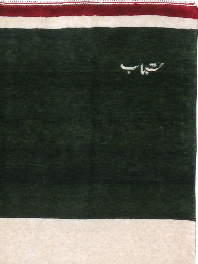 Vintage Persian Tabriz Flag Pictorial Rug, No.24189 - Galerie Shabab