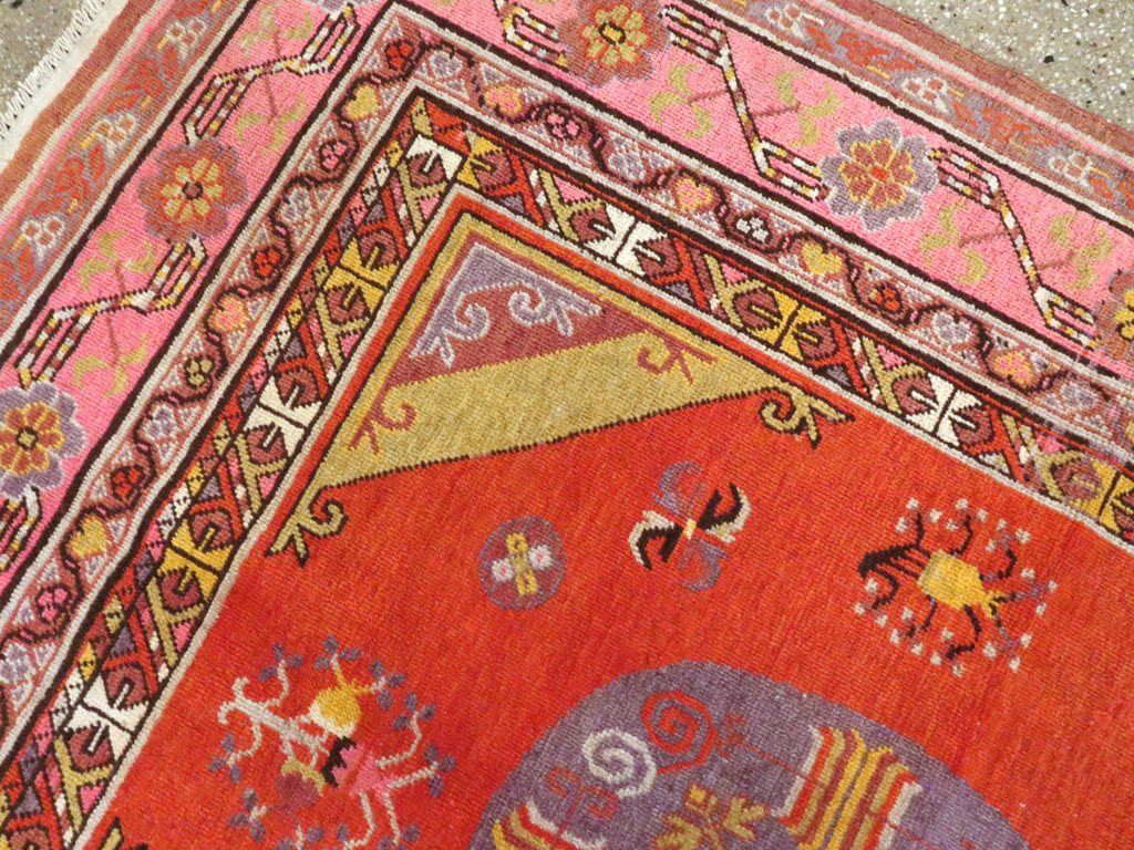 Antique East Turkestan Khotan Gallery Carpet, No.24237 - Galerie Shabab