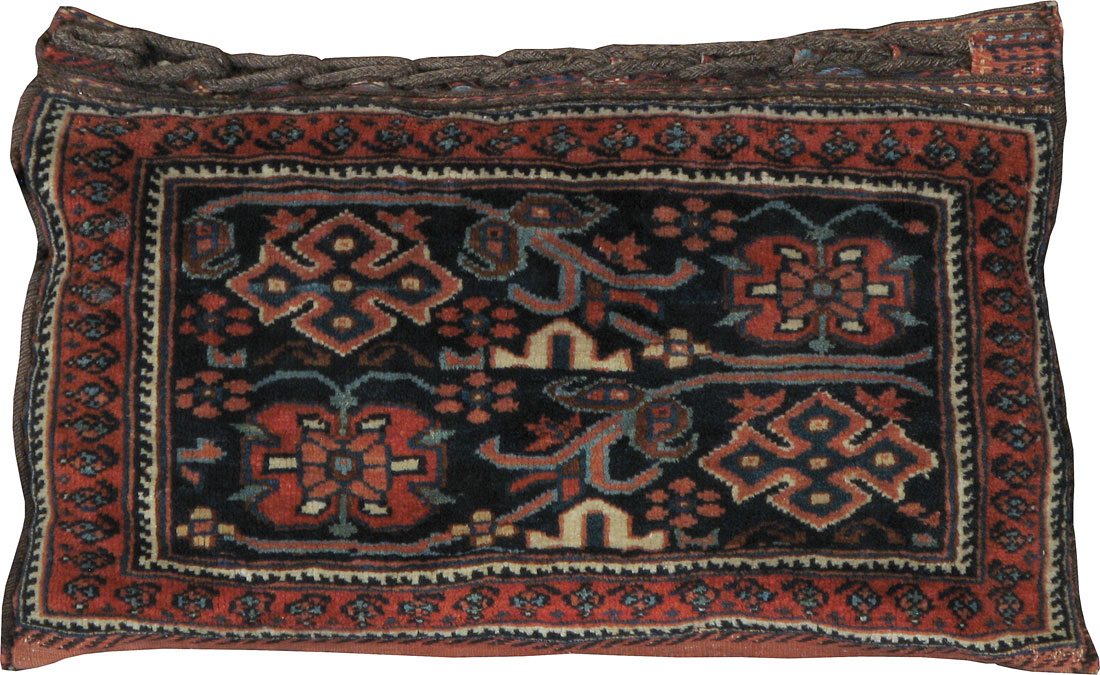 Antique Persian Afshar Bag Face Pillow, No.24319 - Galerie Shabab