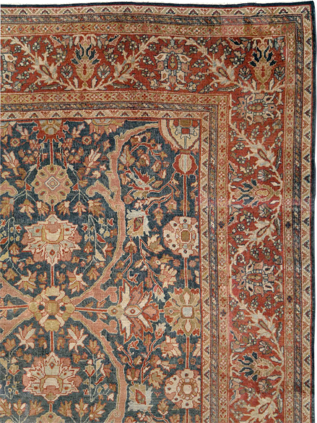 Antique Sarouk Fereghan Persian Room Size Carpet, No.24324 - Galerie Shabab