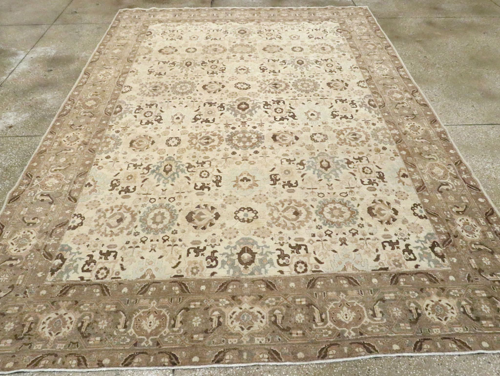 Antique Persian Tabriz Small Room Size Carpet, No.24445 - Galerie Shabab