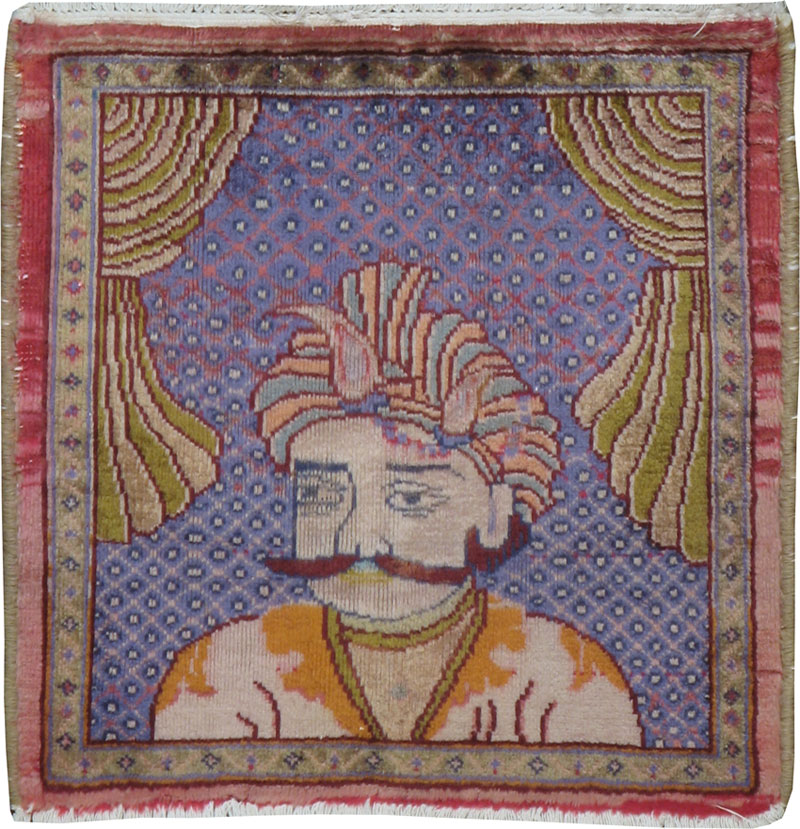 Vintage Persian Tabriz Pictorial Rug, No.24474 - Galerie Shabab