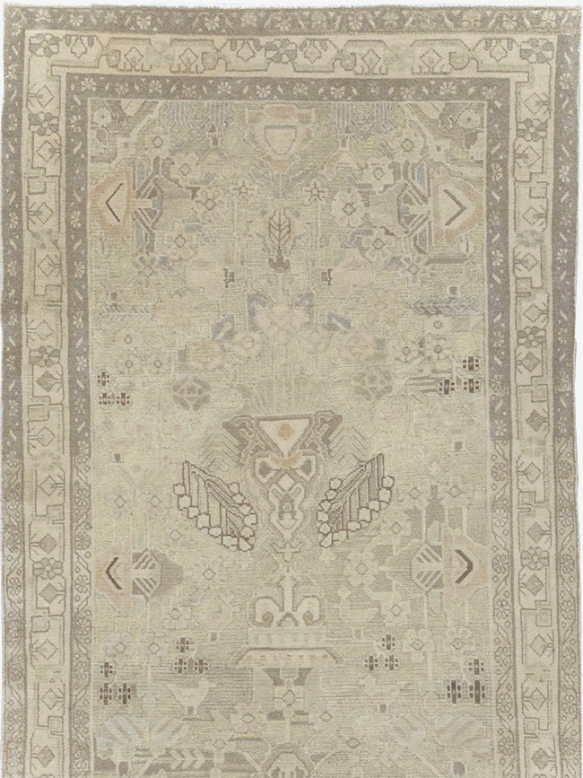 Vintage Persian Malayer Wide Gallery Runner, No.24754 - Galerie Shabab